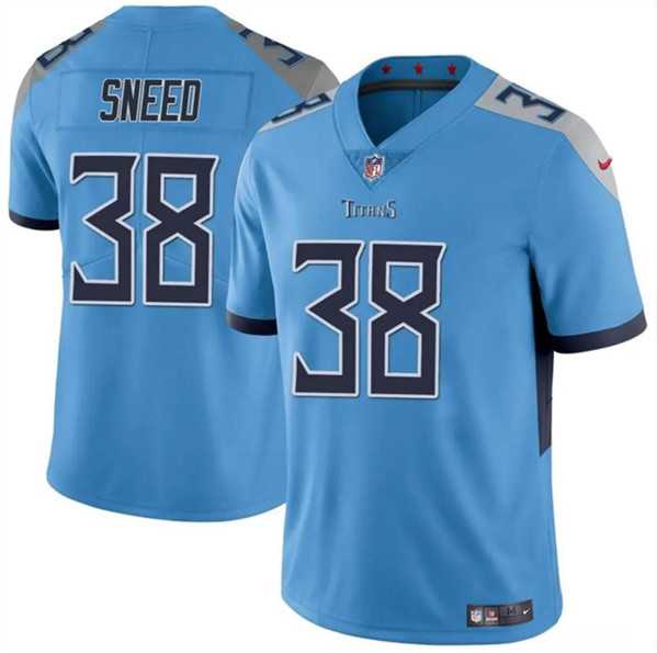 Men & Women & Youth Tennessee Titans #38 L%27Jarius Sneed Blue Vapor Limited Stitched Jersey